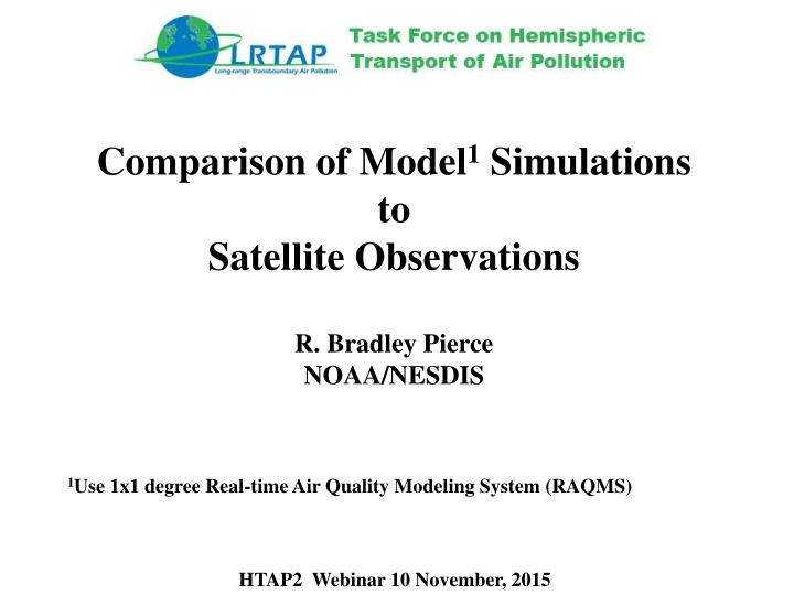 comparison of model 1 simulations to satellite