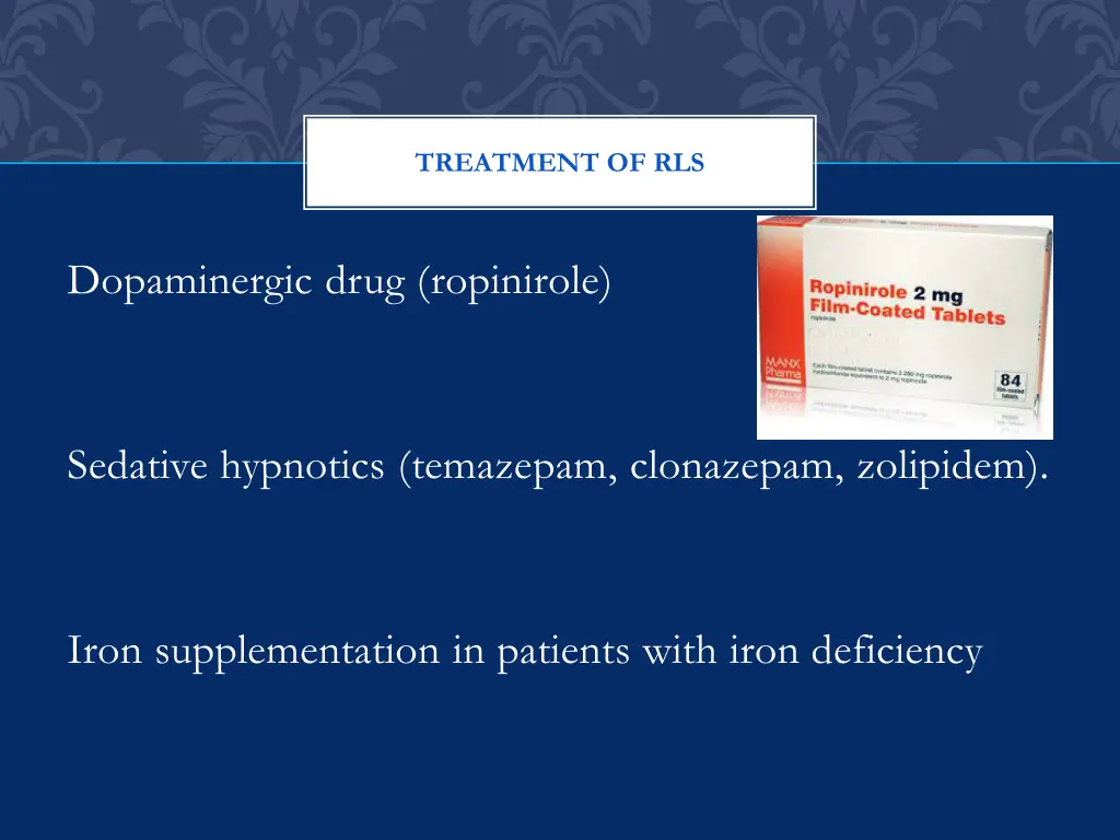 treatment of rls