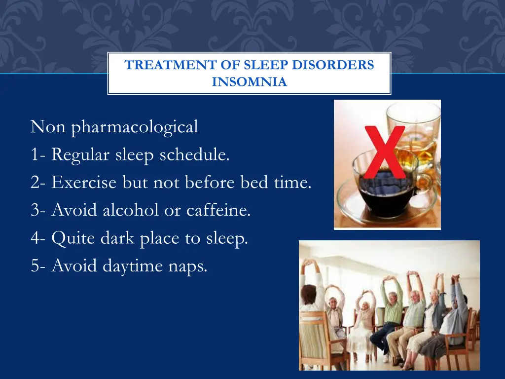 treatment of sleep disorders insomnia