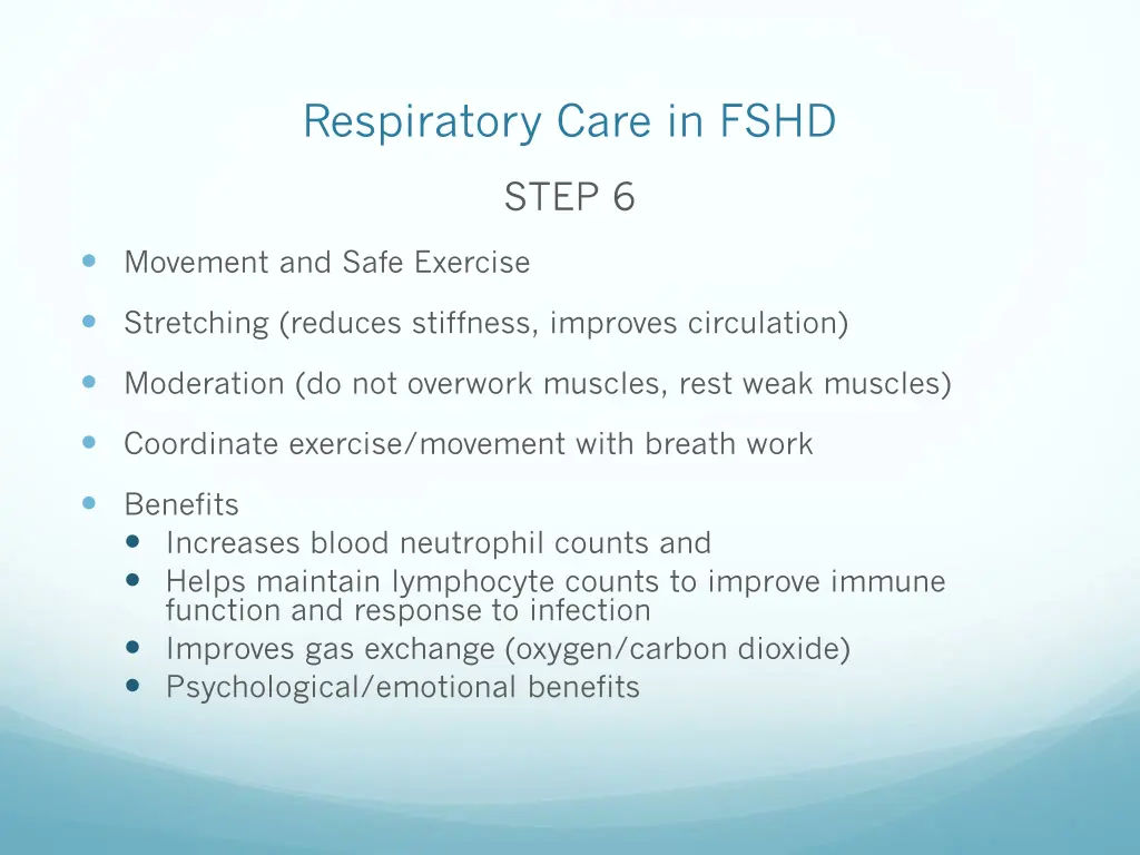 respiratory care in fshd 12