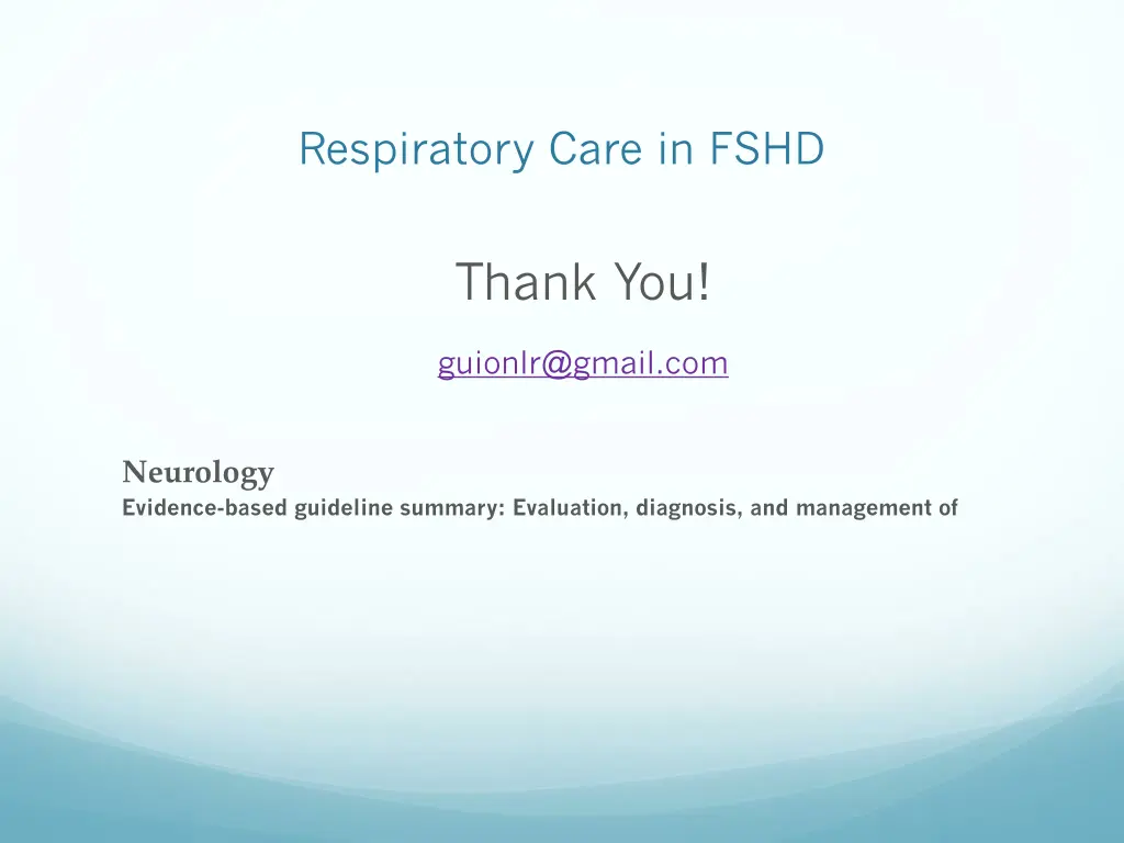 respiratory care in fshd 14