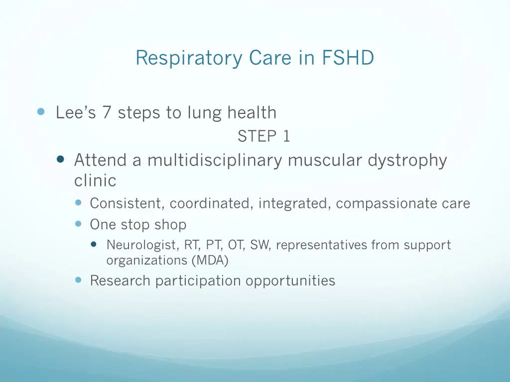 respiratory care in fshd 7