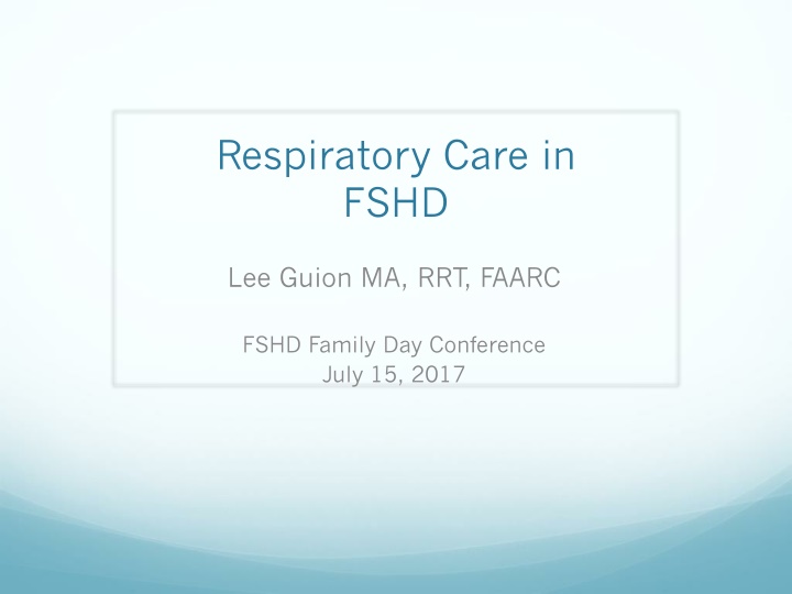 respiratory care in fshd