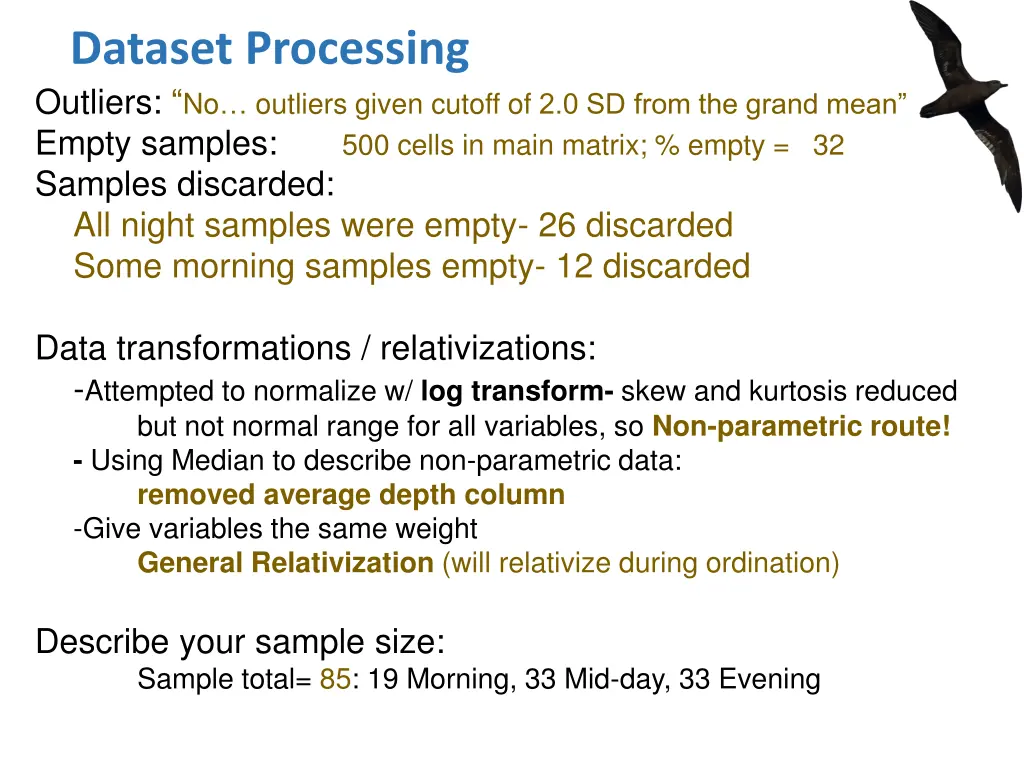 dataset processing outliers no outliers given