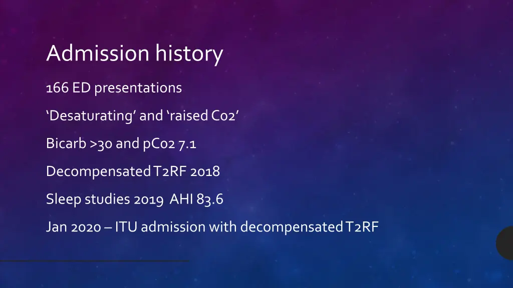 admission history