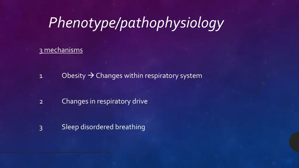 phenotype pathophysiology