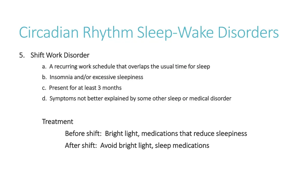 circadian rhythm sleep wake disorders 2