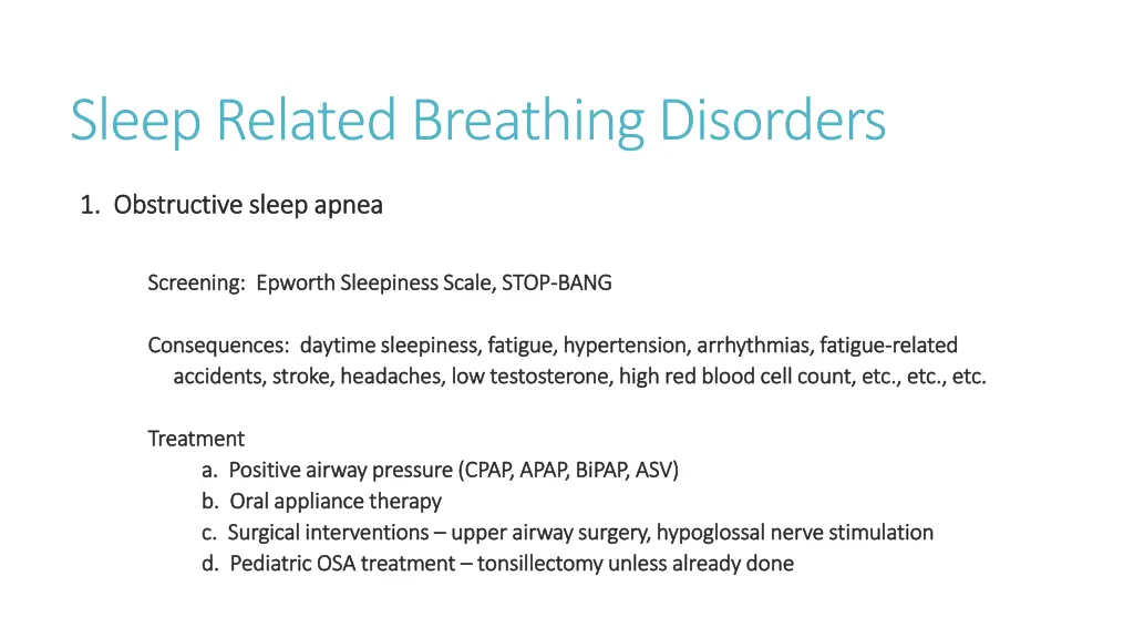 sleep related breathing disorders 2