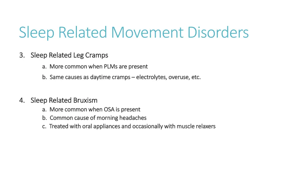 sleep related movement disorders 3