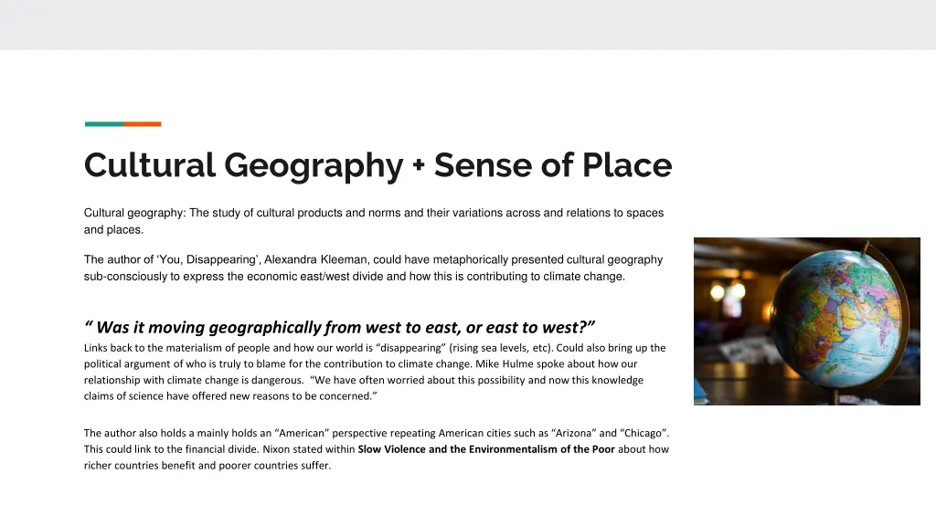 cultural geography sense of place