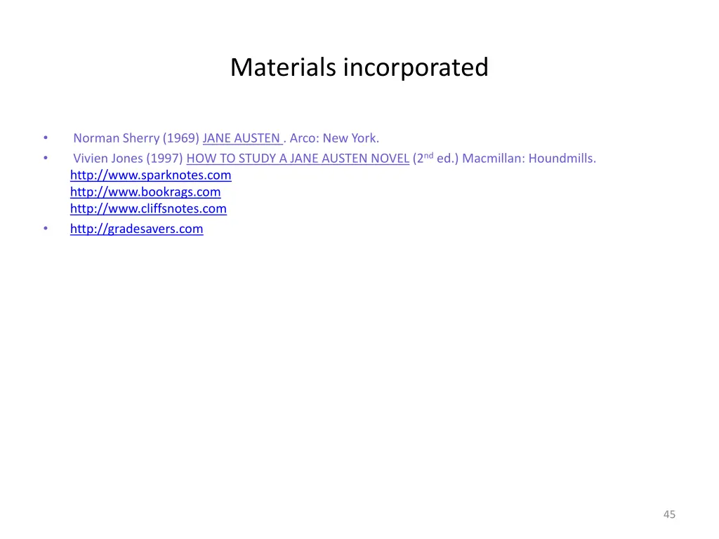 materials incorporated