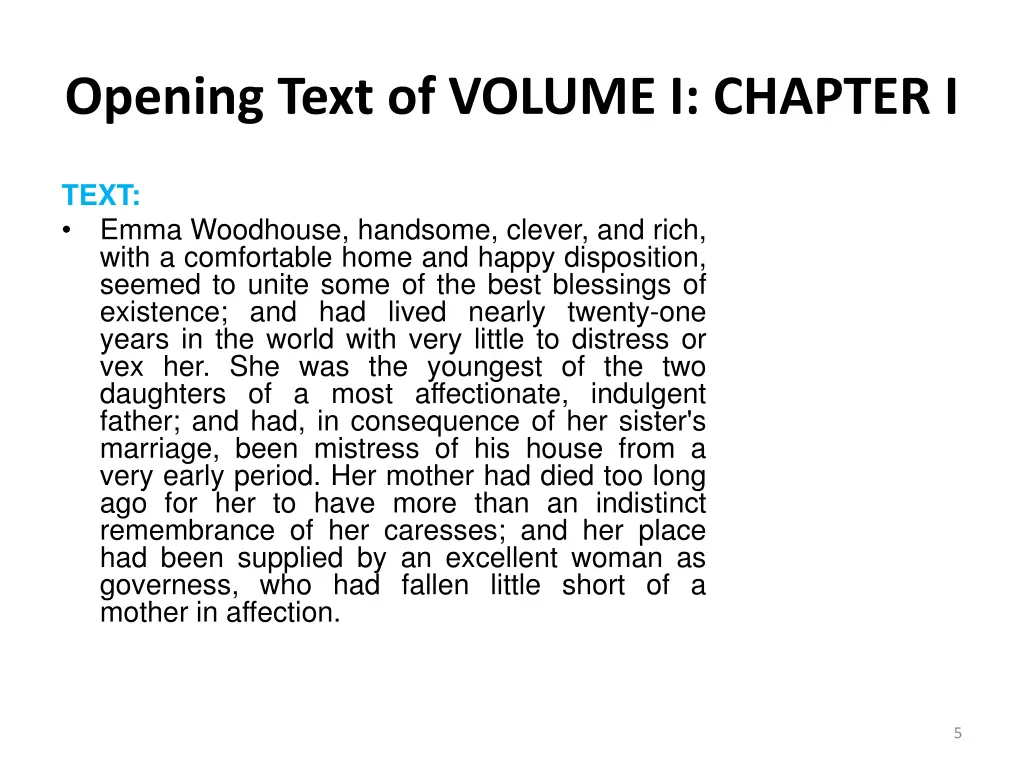 opening text of volume i chapter i