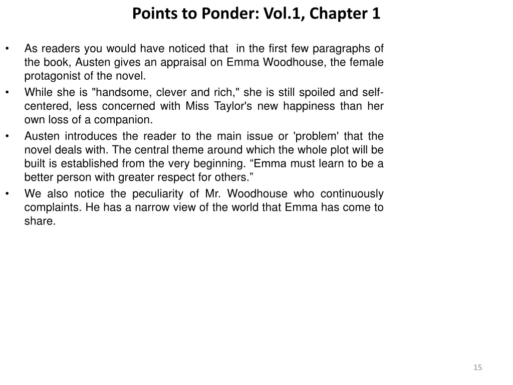 points to ponder vol 1 chapter 1