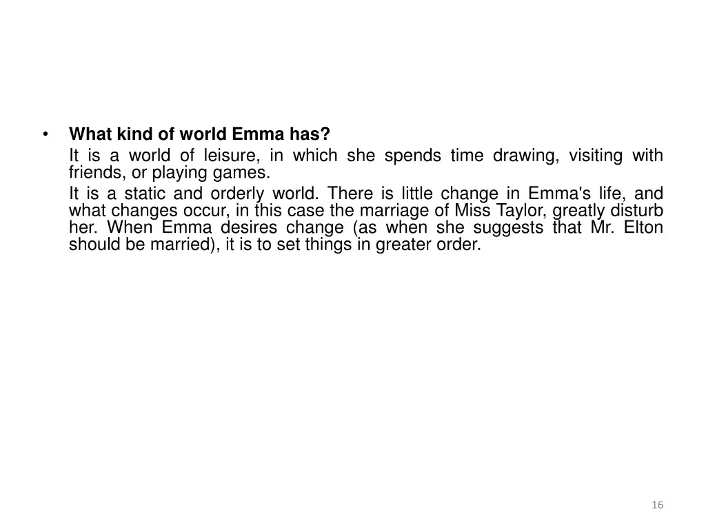 what kind of world emma has it is a world