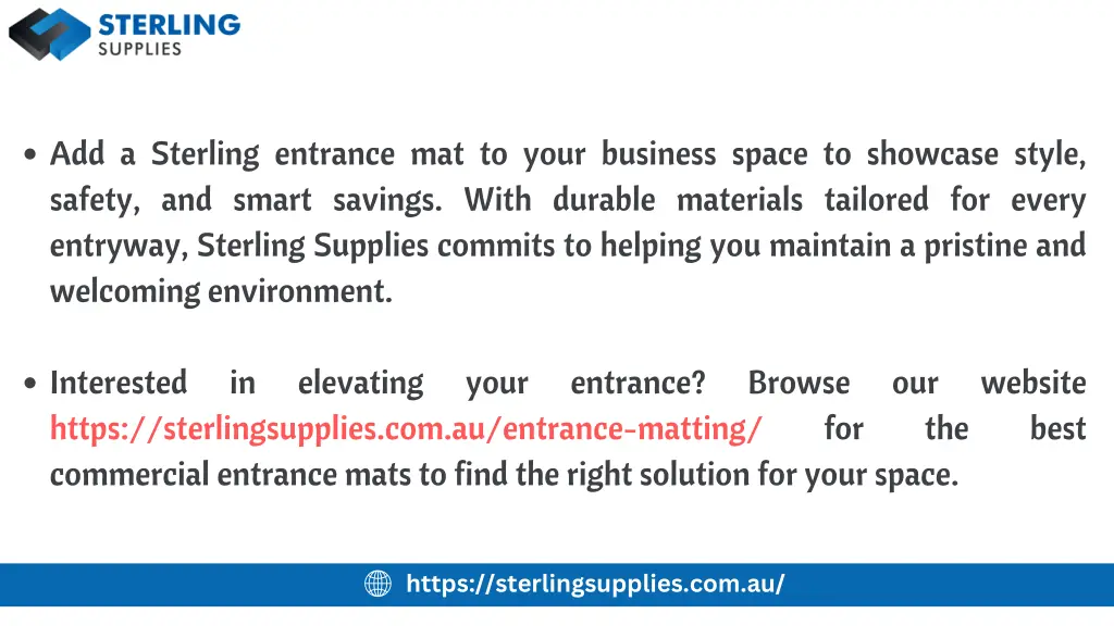 add a sterling entrance mat to your business