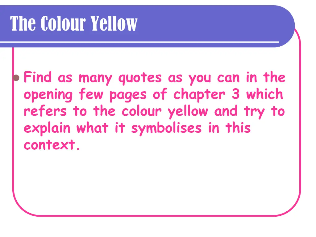 the colour yellow 1