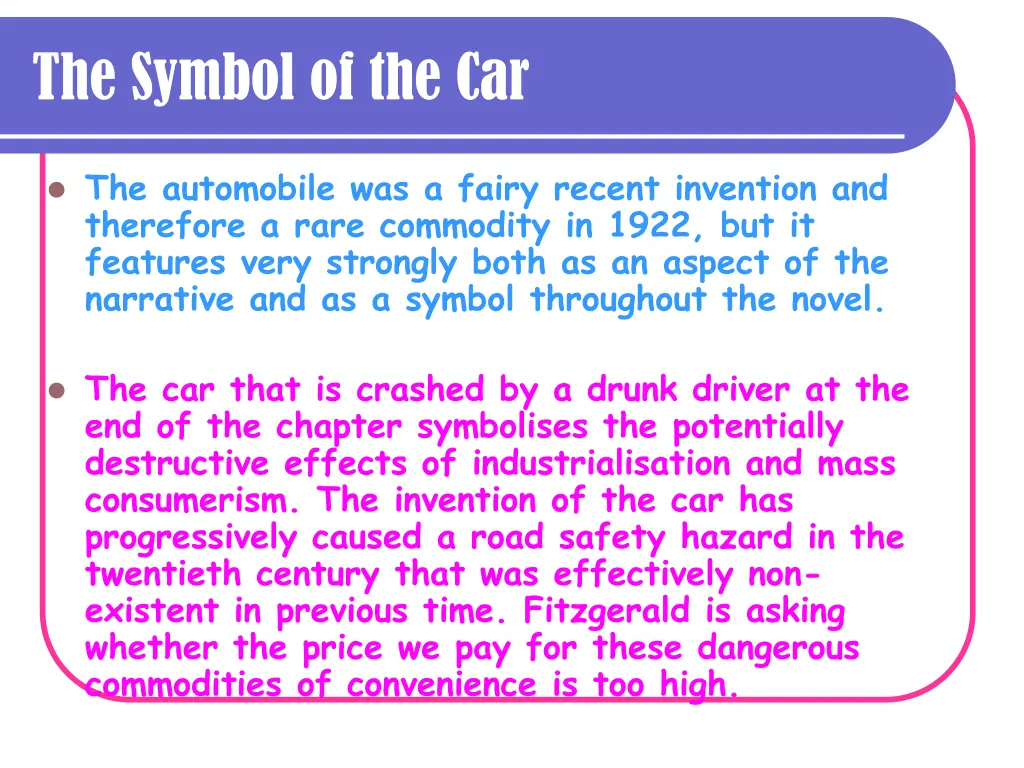 the symbol of the car