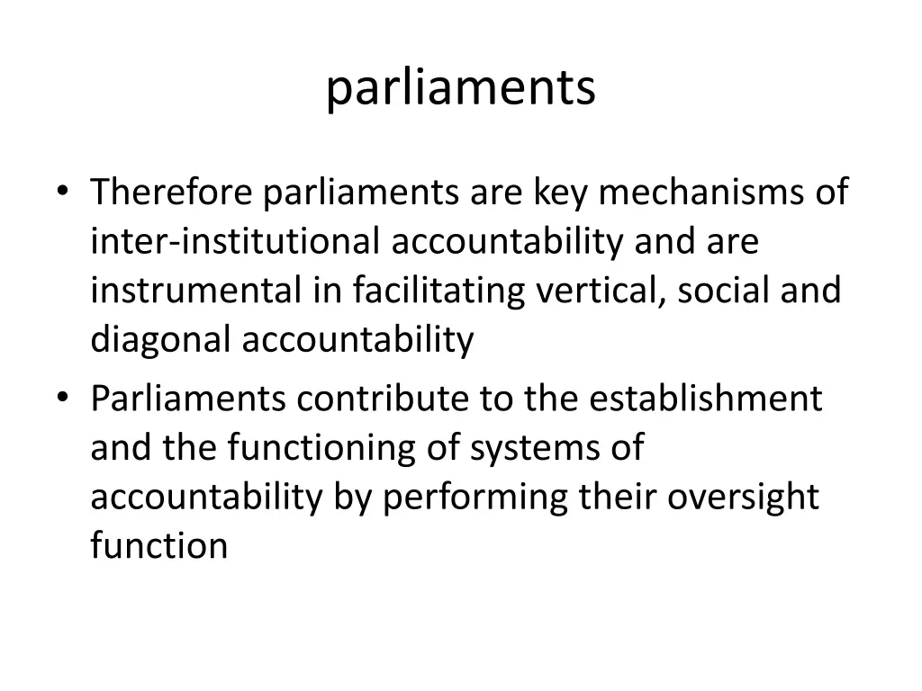 parliaments 1