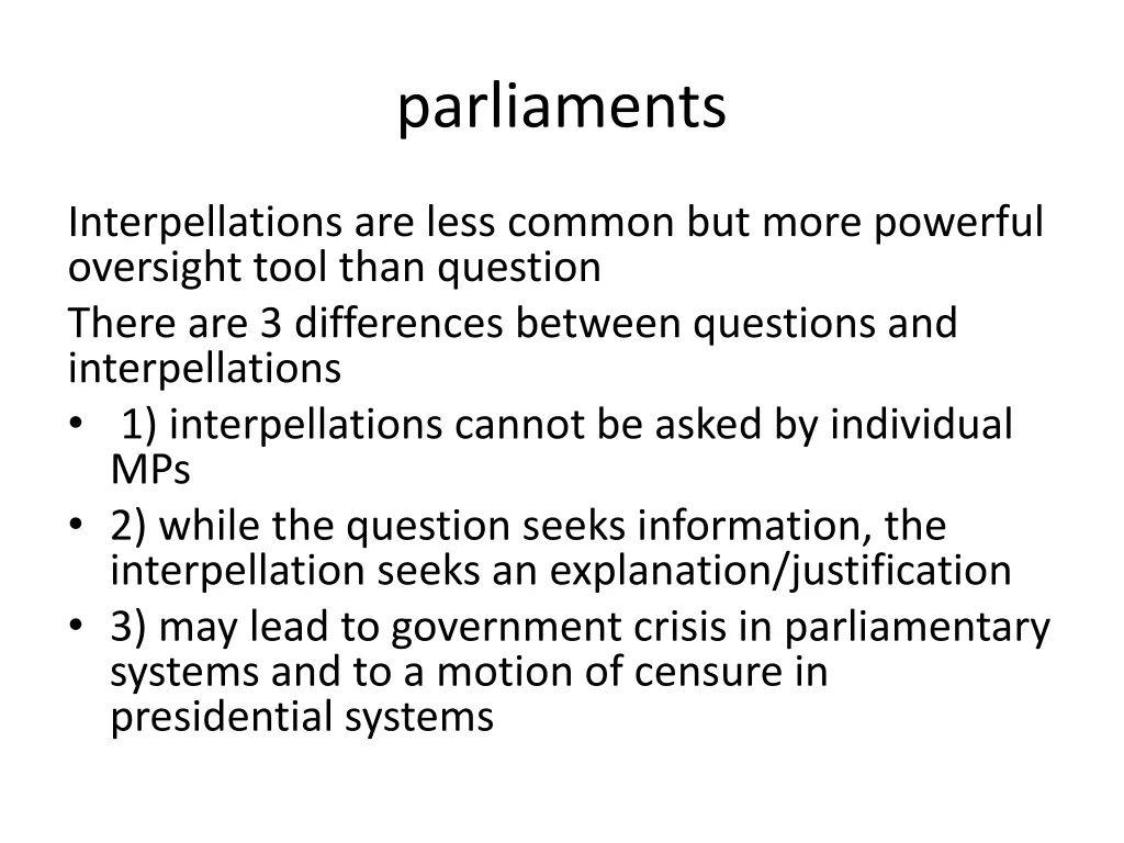 parliaments 5