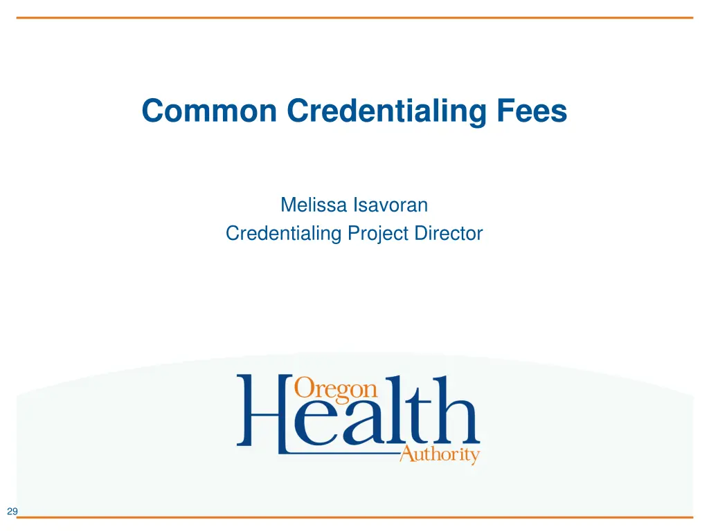 common credentialing fees