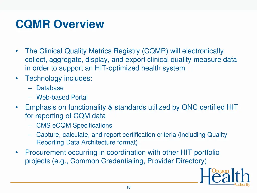 cqmr overview