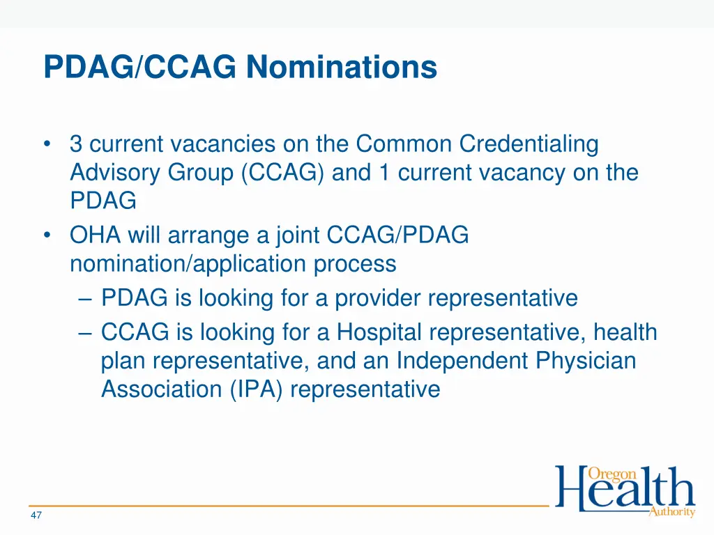 pdag ccag nominations