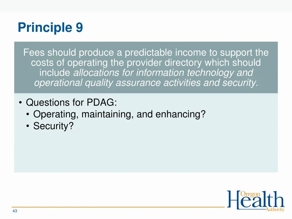 principle 9