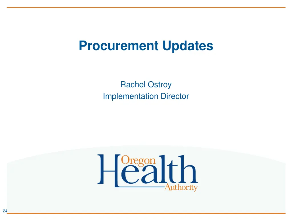 procurement updates