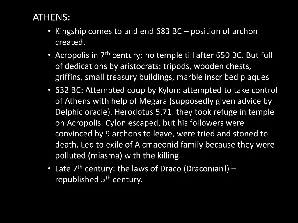 athens kingship comes to and end 683 bc position