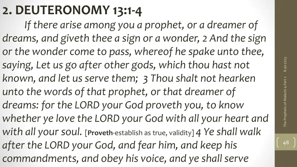 2 deuteronomy 13 1 4 if there arise among