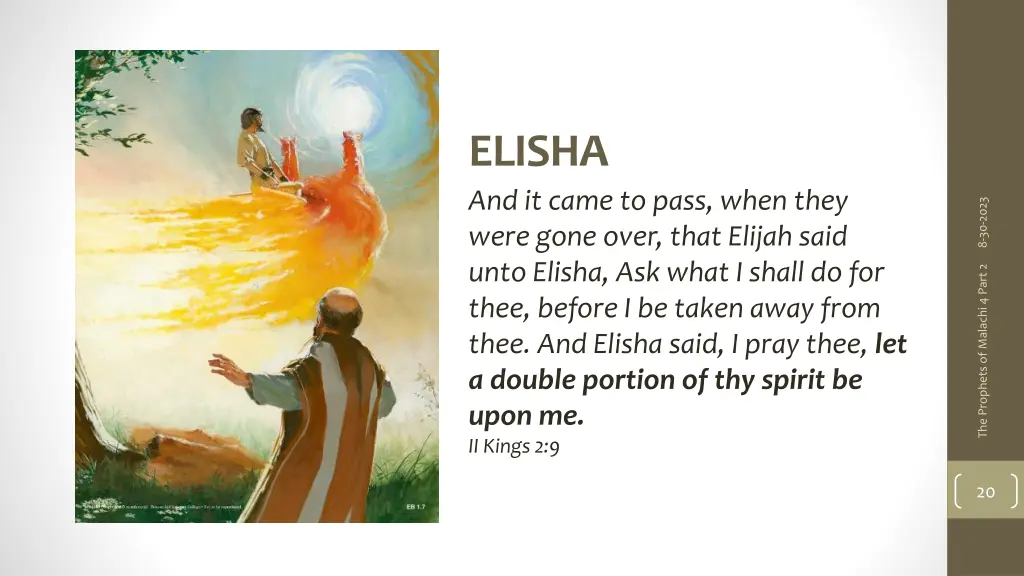 elisha and it came to pass when they were gone