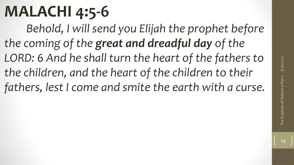 malachi 4 5 6 behold i will send you elijah