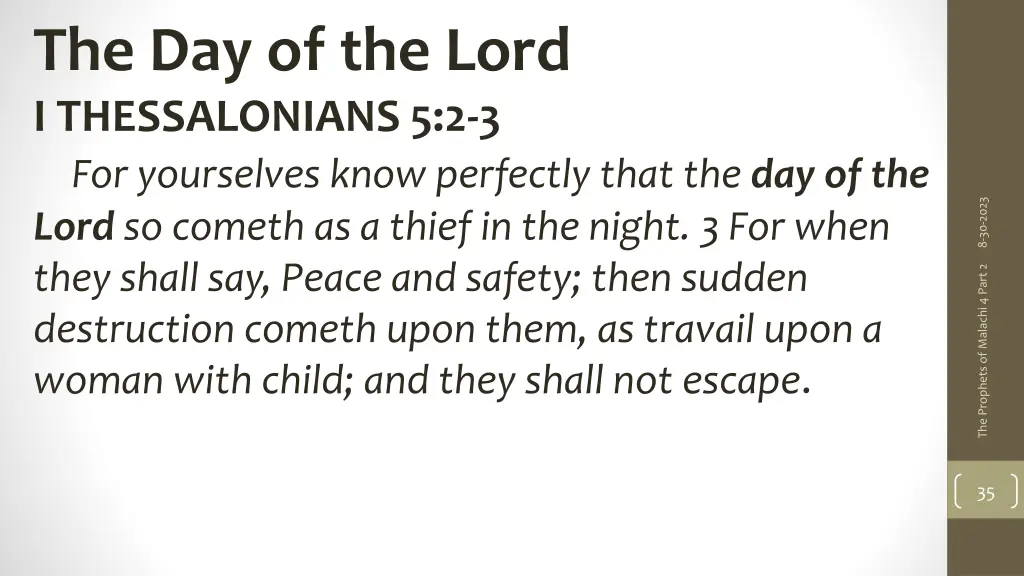 the day of the lord i thessalonians