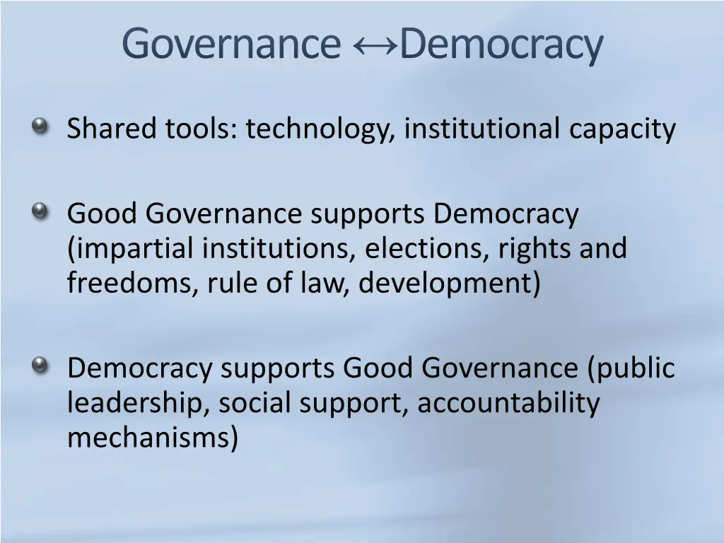 governance