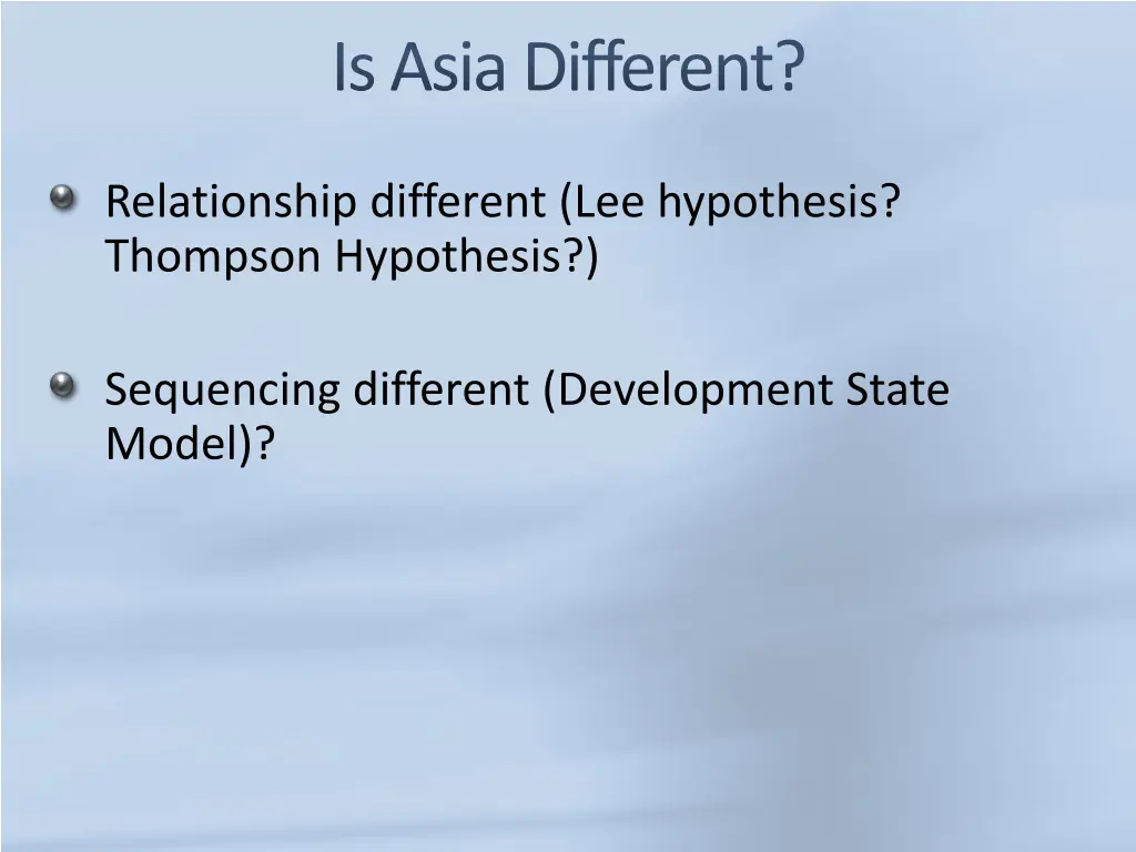 is asia different