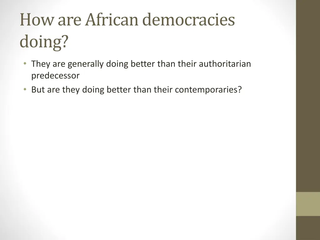 how are african democracies doing