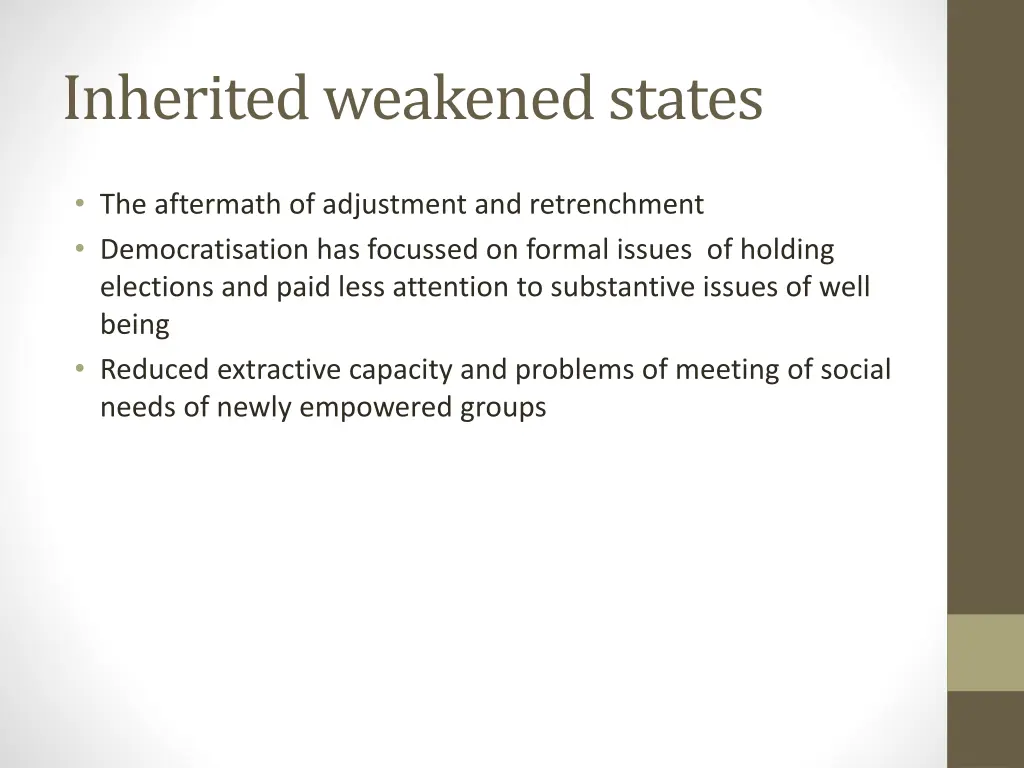 inherited weakened states