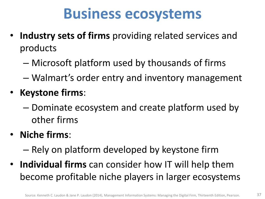 business ecosystems