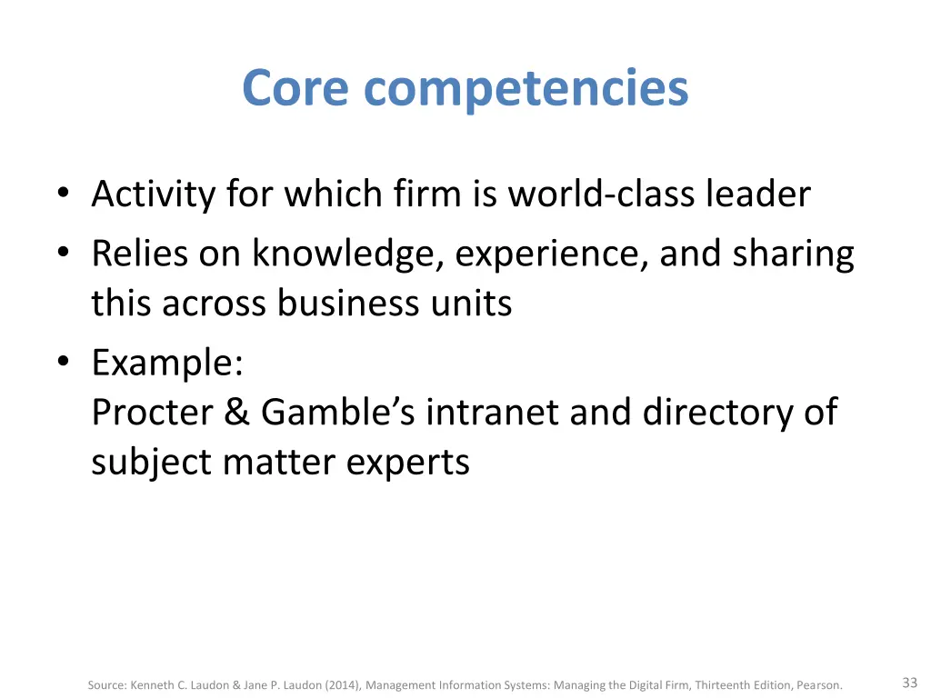 core competencies