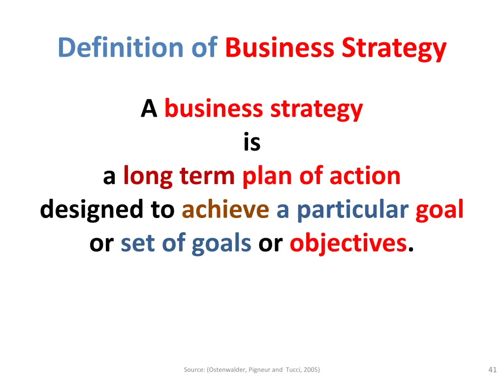 definition of business strategy