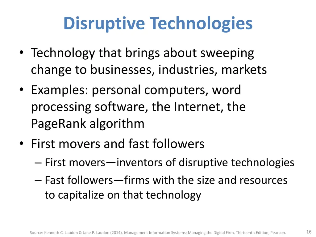 disruptive technologies