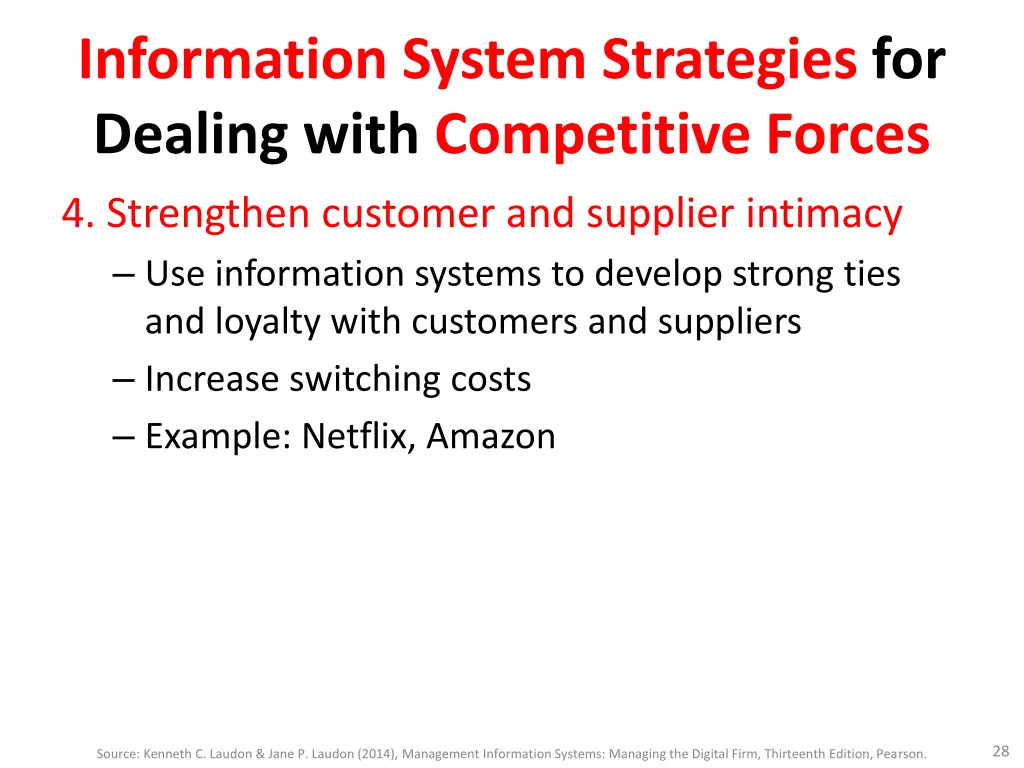 information system strategies for dealing with 4