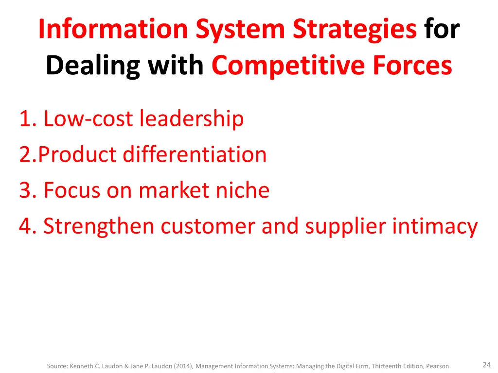 information system strategies for dealing with