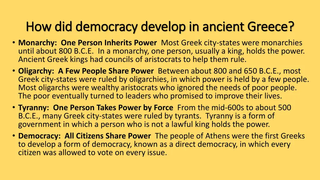 how did democracy develop in ancient greece 2