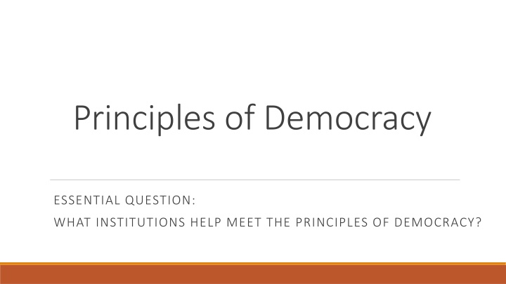 principles of democracy