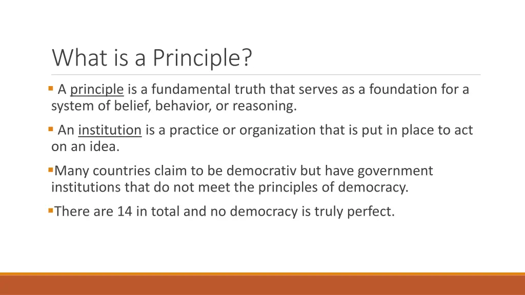 what is a principle