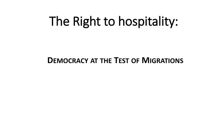 the right to hospitality the right to hospitality