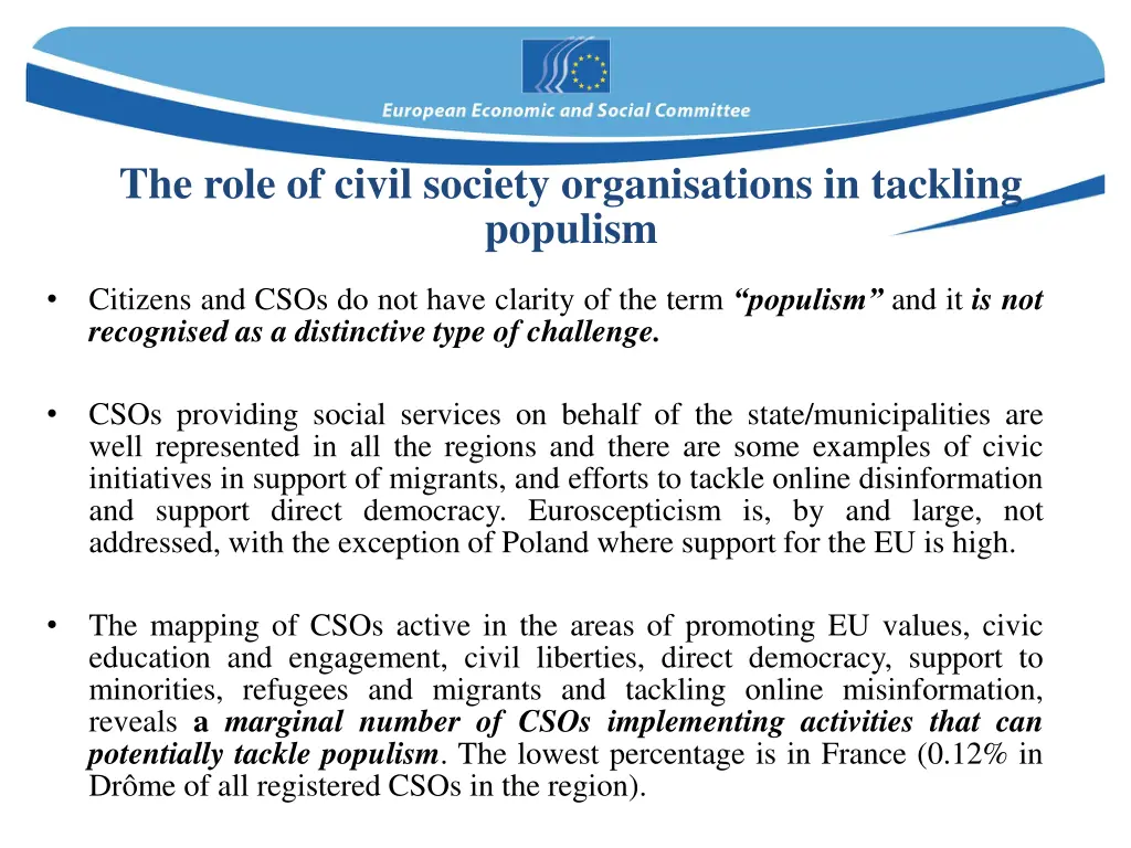 the role of civil society organisations