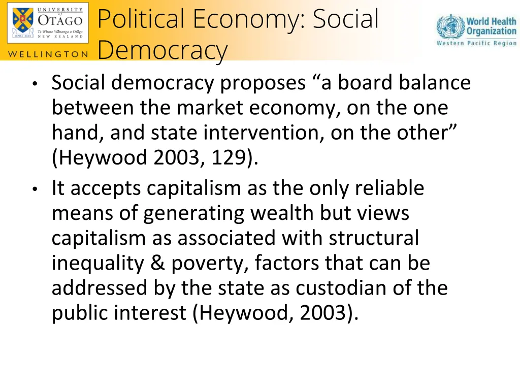 political economy social democracy social