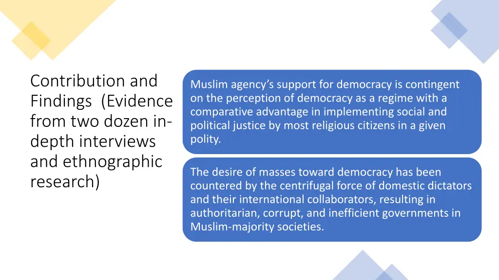 contribution and findings evidence from two dozen